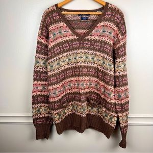 Polo by Ralph Lauren Womens Hand Knit Sweater Size Large Cottagecore Spring Pink